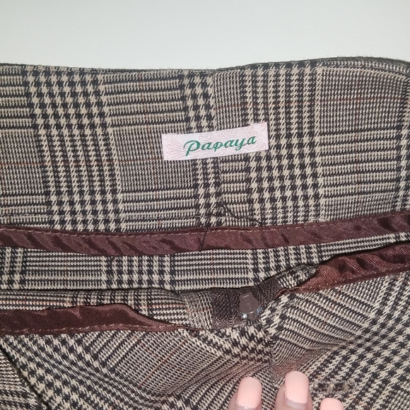 Brown Plaid Mini Skirt - Picture 5 of 8